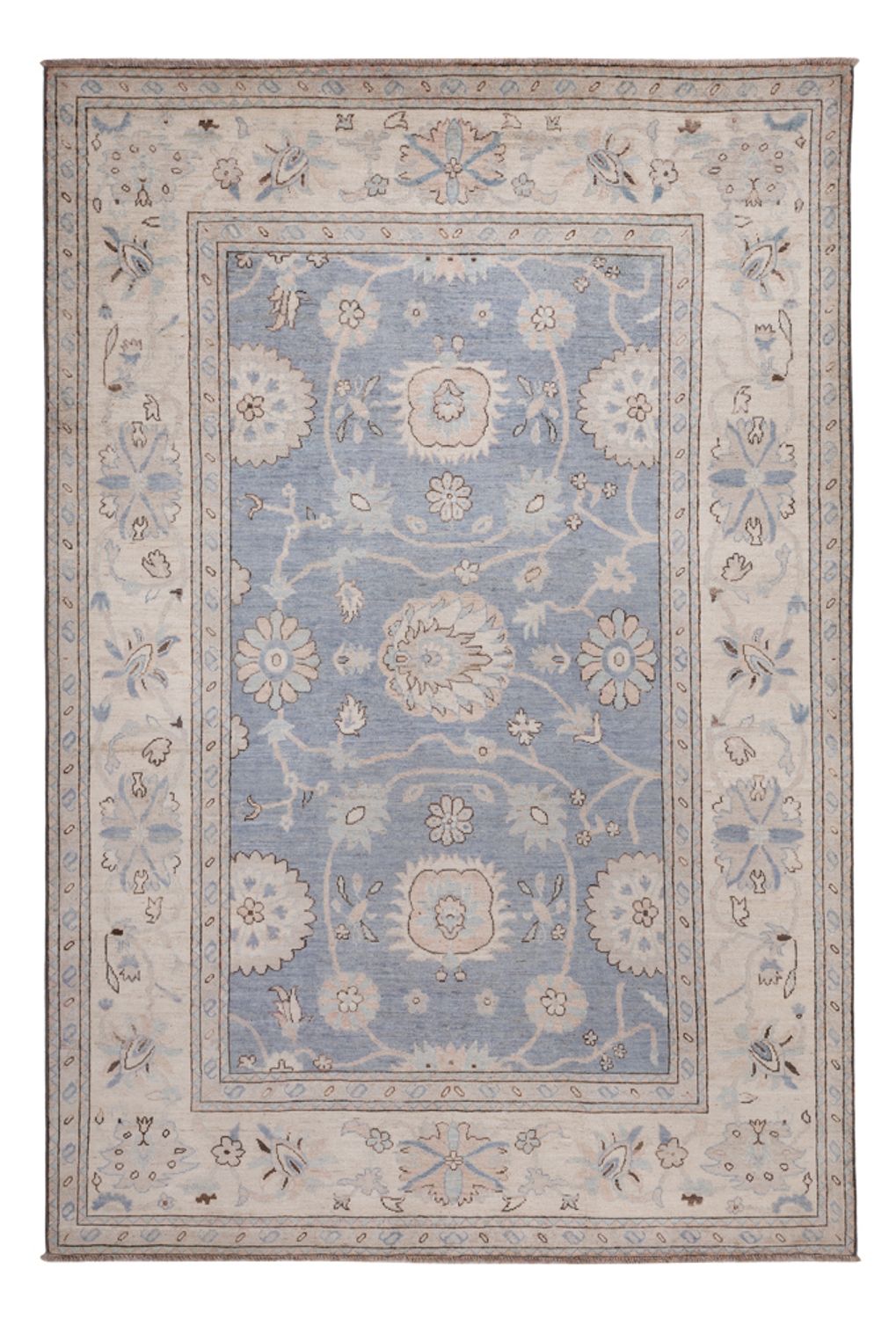 Tappeto Ziegler - Usak - 301 x 206 cm - blu chiaro