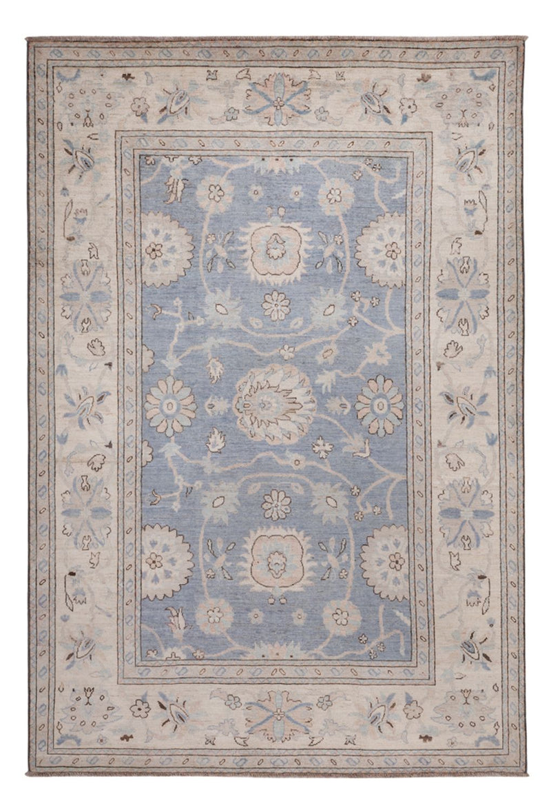 Tappeto Ziegler - Usak - 301 x 206 cm - blu chiaro