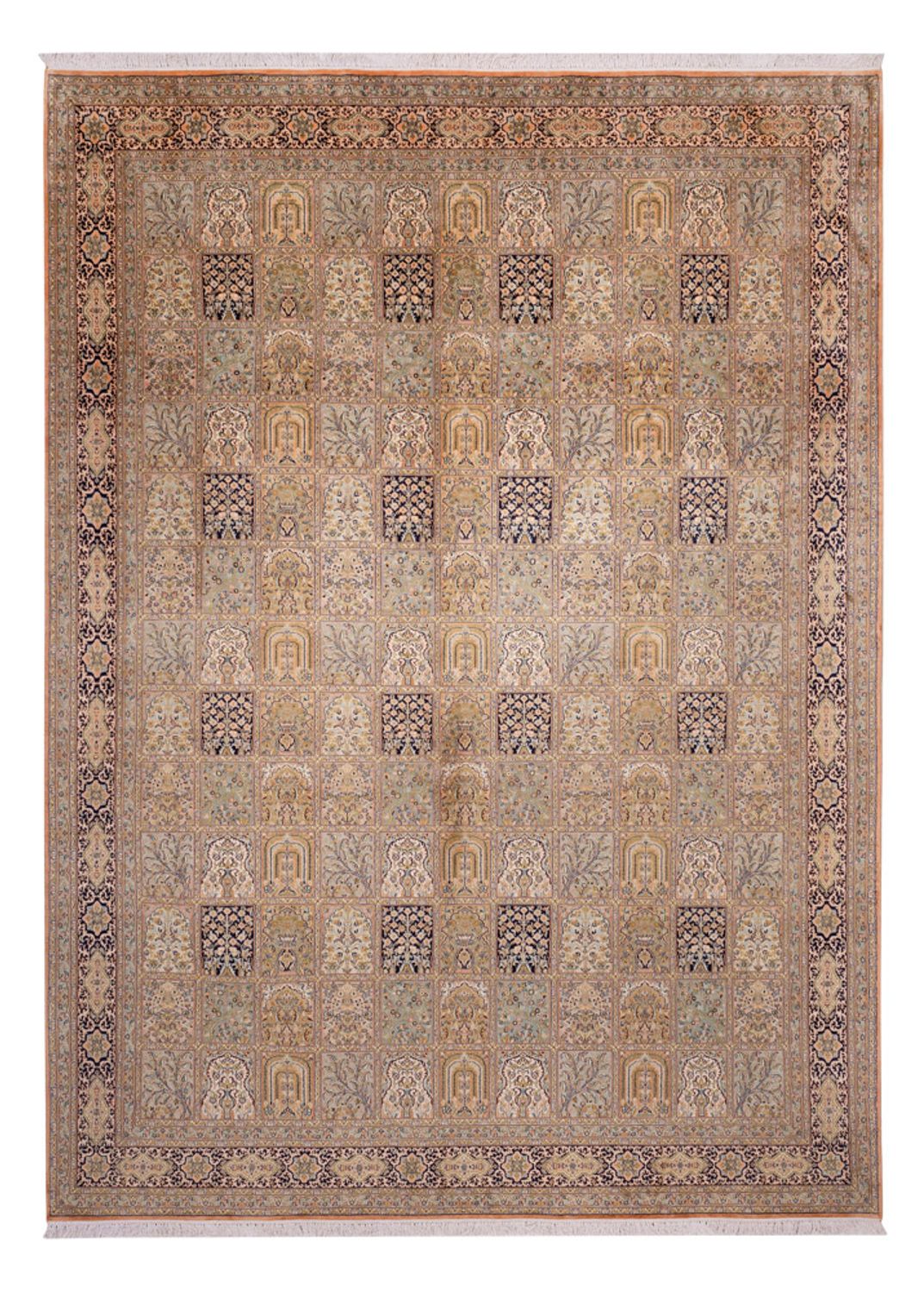 Tappeto di seta - Seta del Kashmir - 378 x 273 cm - beige scuro