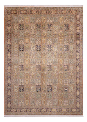 Tappeto di seta - Seta del Kashmir - 378 x 273 cm - beige scuro