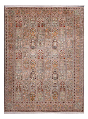 Tappeto di seta - Seta del Kashmir - 362 x 274 cm - beige scuro