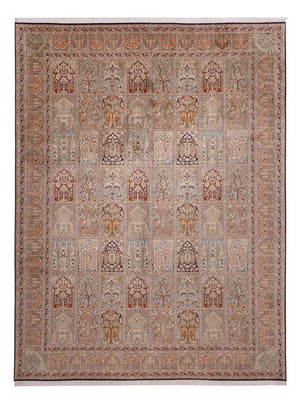 Tappeto di seta - Seta del Kashmir - 362 x 274 cm - beige scuro
