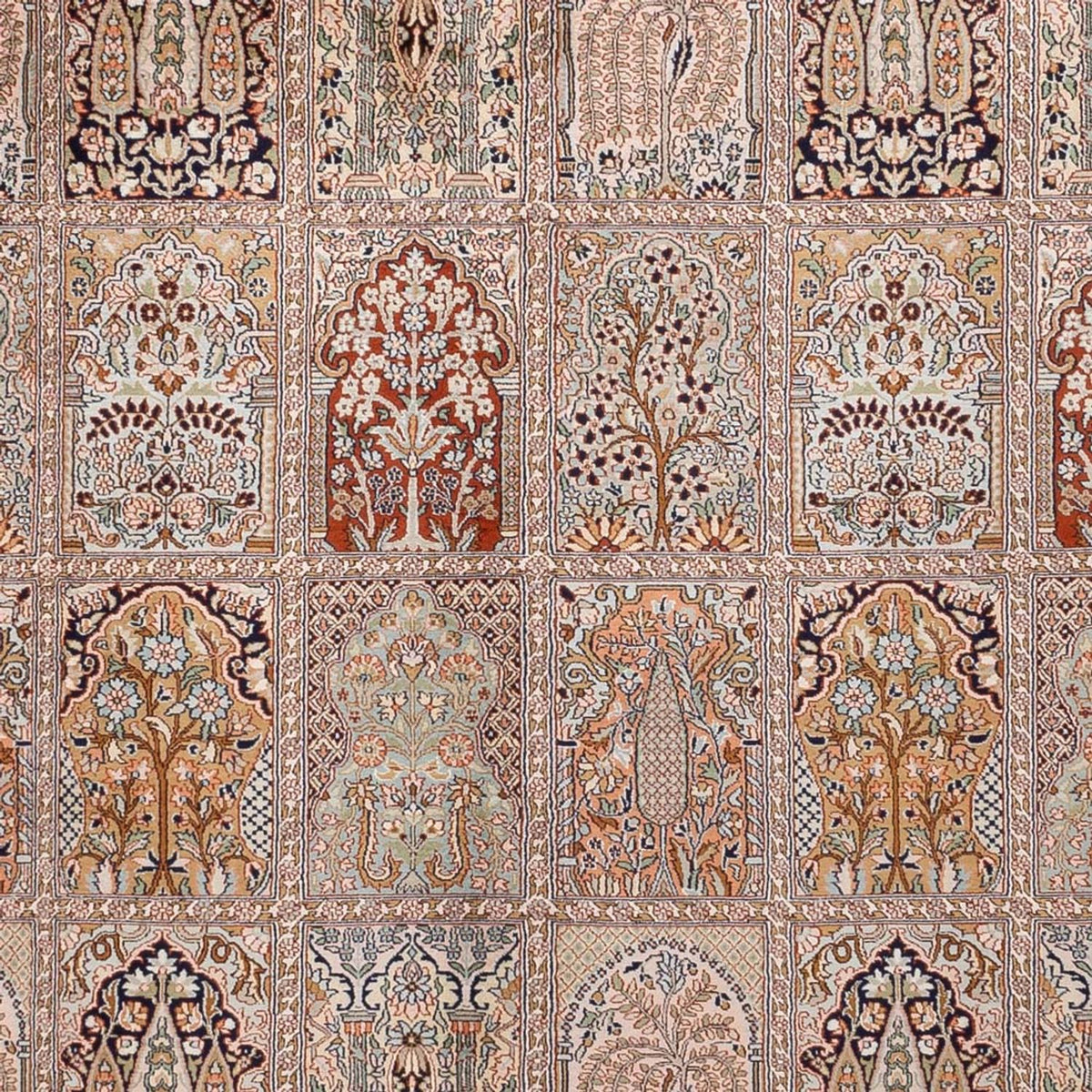 Tappeto di seta - Seta del Kashmir - 362 x 274 cm - beige scuro