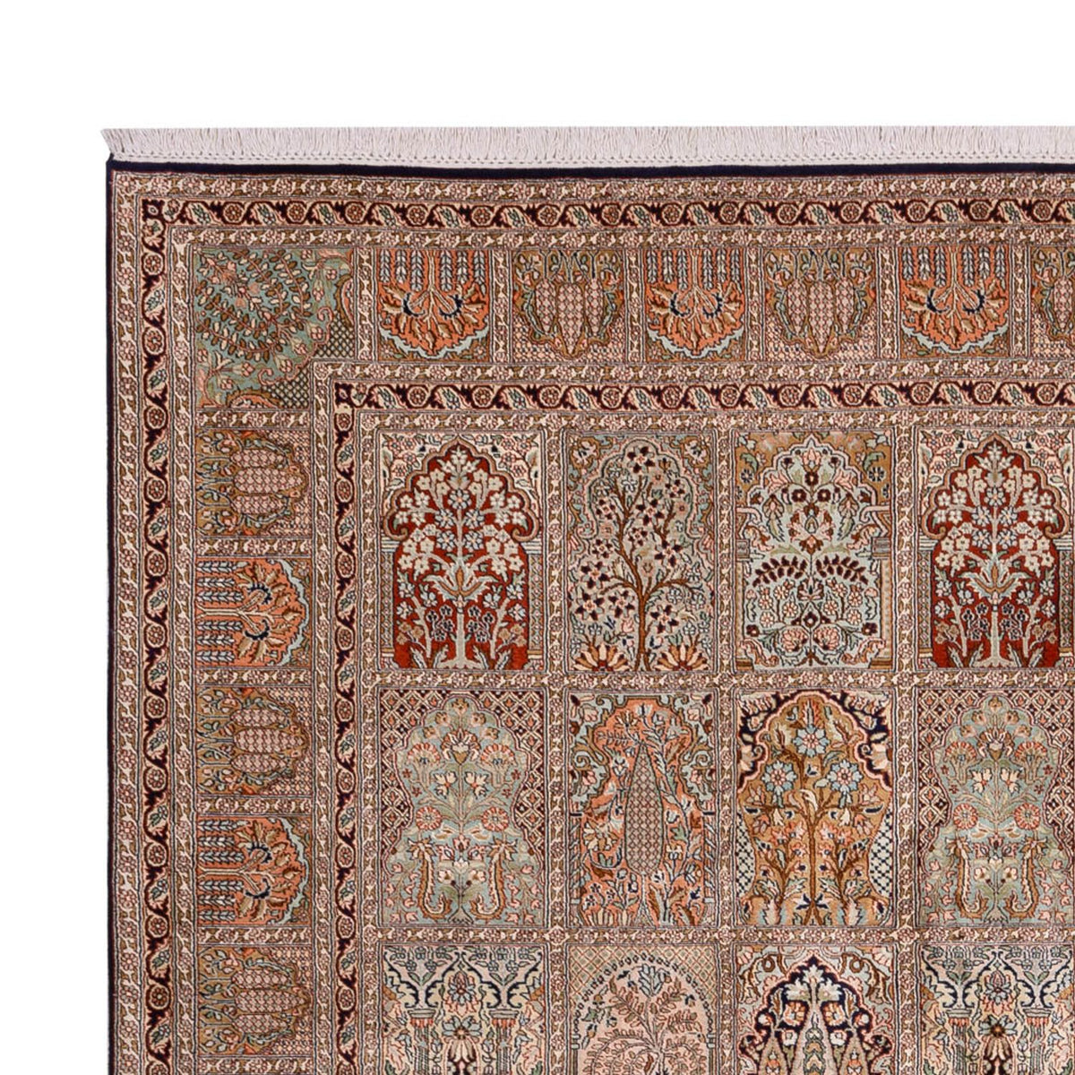 Tappeto di seta - Seta del Kashmir - 362 x 274 cm - beige scuro