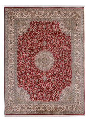 Tappeto di seta - Seta del Kashmir - 327 x 244 cm - rosso