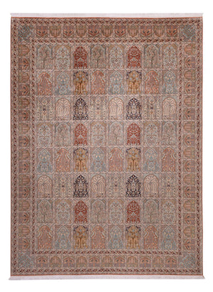 Tappeto di seta - Seta del Kashmir - 372 x 277 cm - beige scuro