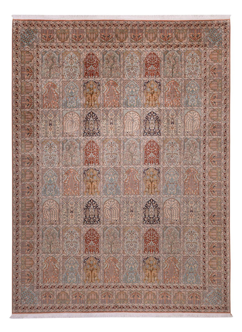 Tappeto di seta - Seta del Kashmir - 372 x 277 cm - beige scuro
