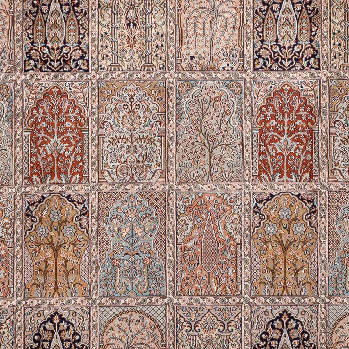 Tappeto di seta - Seta del Kashmir - 372 x 277 cm - beige scuro