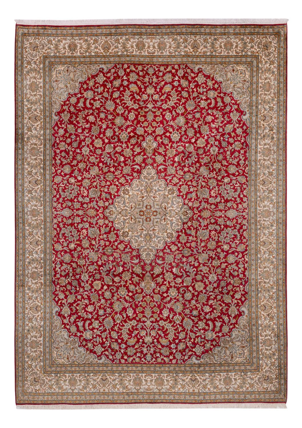 Tappeto di seta - Seta del Kashmir - 339 x 244 cm - rosso