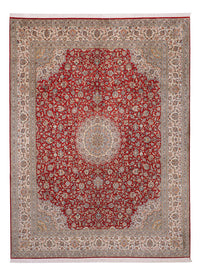 Seidenteppich - Kaschmir Seide - 321 x 245 cm - rot