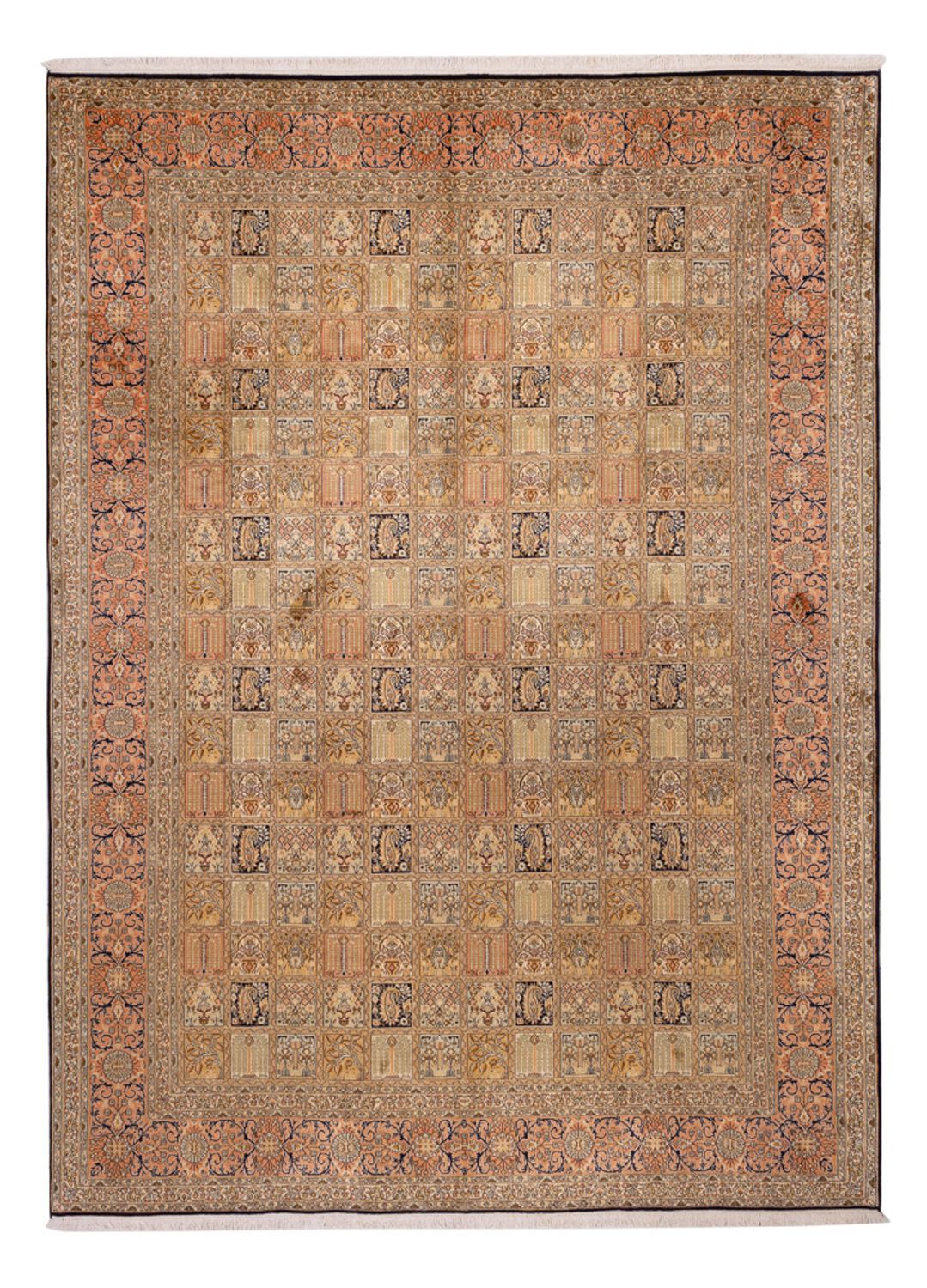 Tappeto di seta - Seta del Kashmir - 339 x 246 cm - beige scuro