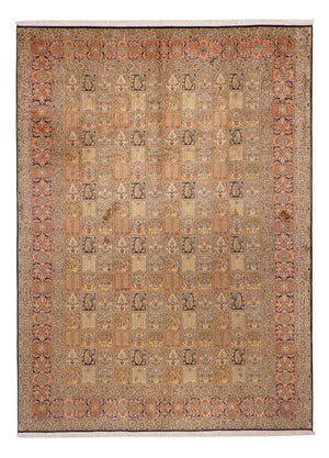 Tappeto di seta - Seta del Kashmir - 339 x 246 cm - beige scuro