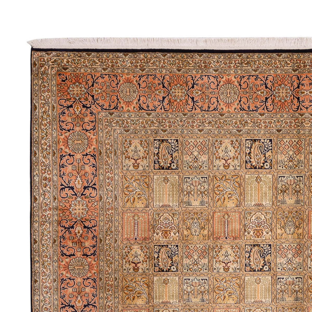 Tappeto di seta - Seta del Kashmir - 339 x 246 cm - beige scuro