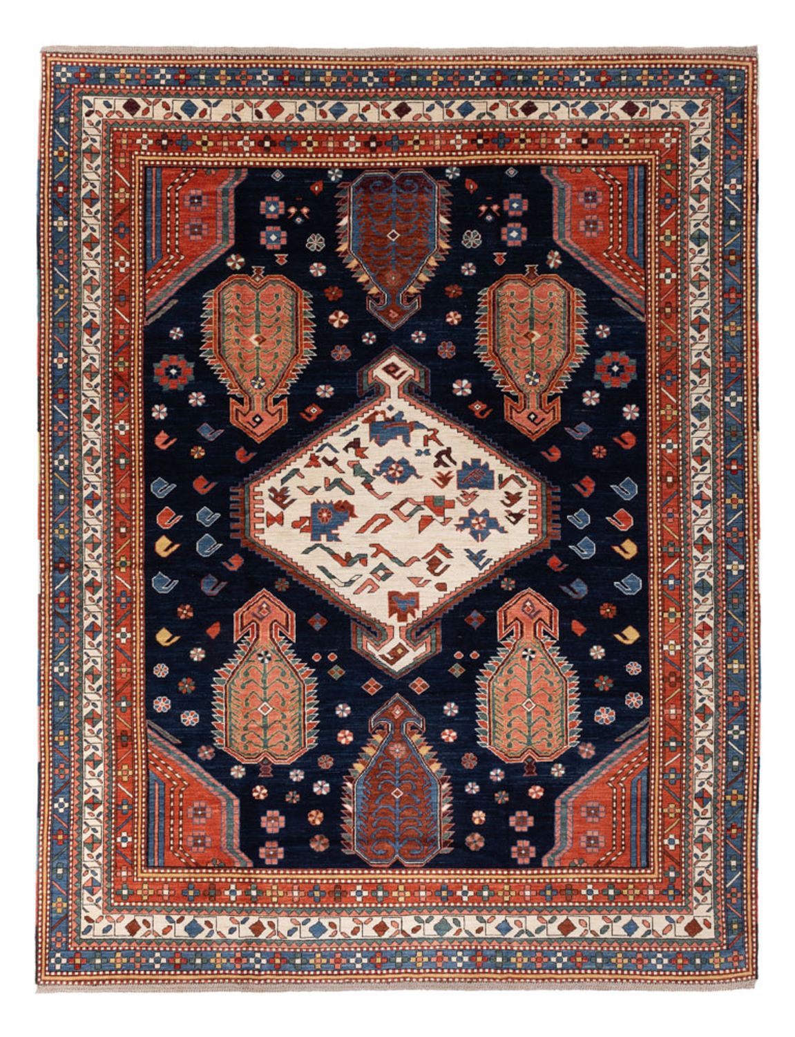 Tappeto Ziegler - Kazak - 328 x 247 cm - blu scuro