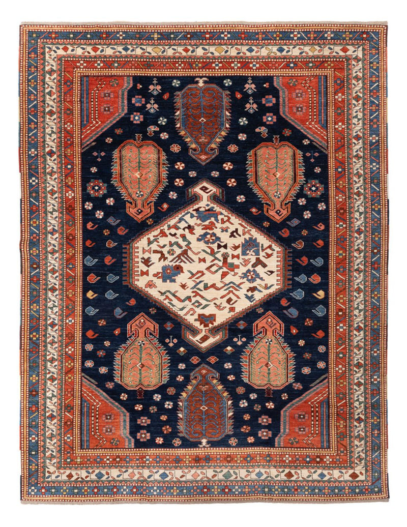 Tappeto Ziegler - Kazak - 367 x 270 cm - blu scuro