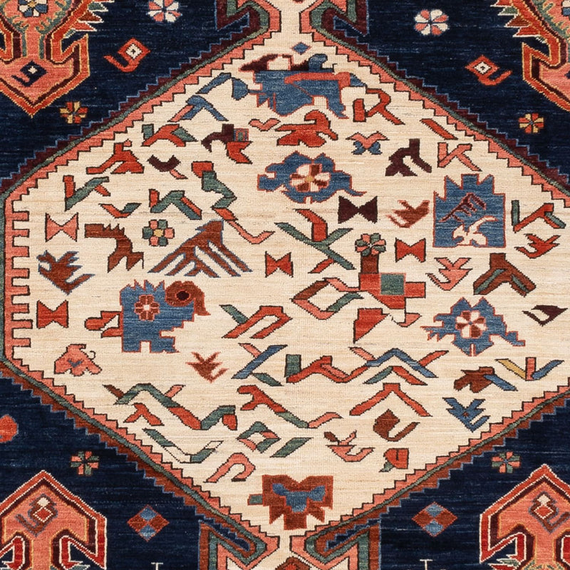 Tappeto Ziegler - Kazak - 367 x 270 cm - blu scuro