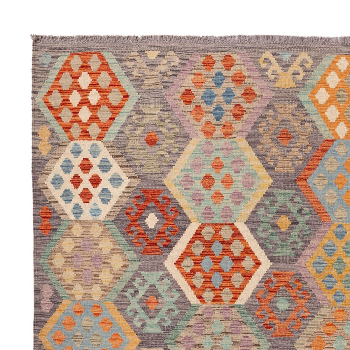 Tappeto Kelim - Splash - 294 x 252 cm - multicolore