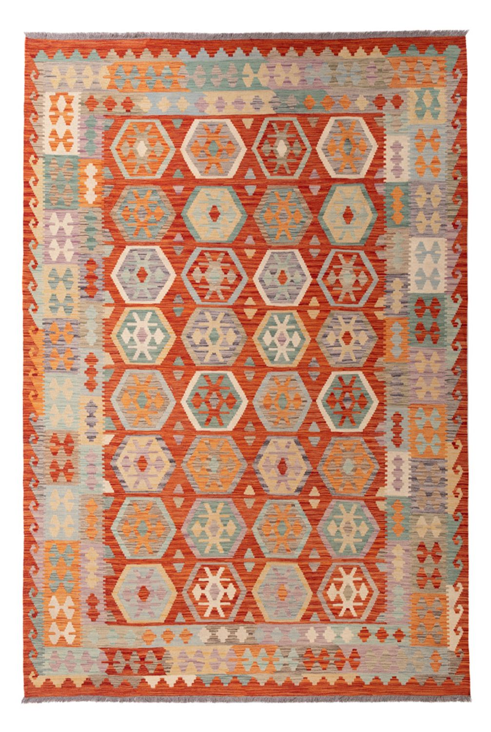 Tappeto Kelim - Splash - 298 x 206 cm - multicolore
