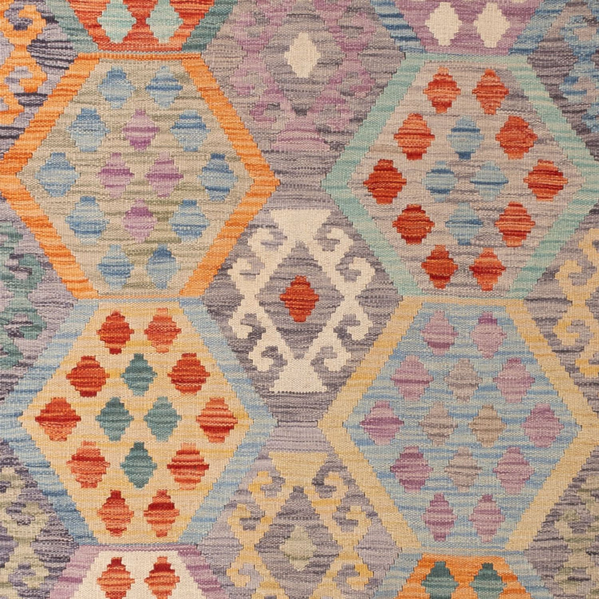 Tappeto Kelim - Splash - 293 x 193 cm - multicolore