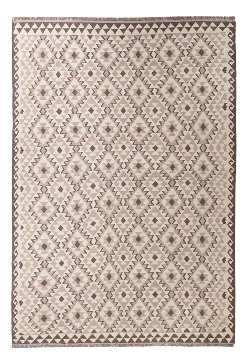 Tappeto Kelim - Splash - 290 x 202 cm - grigio chiaro