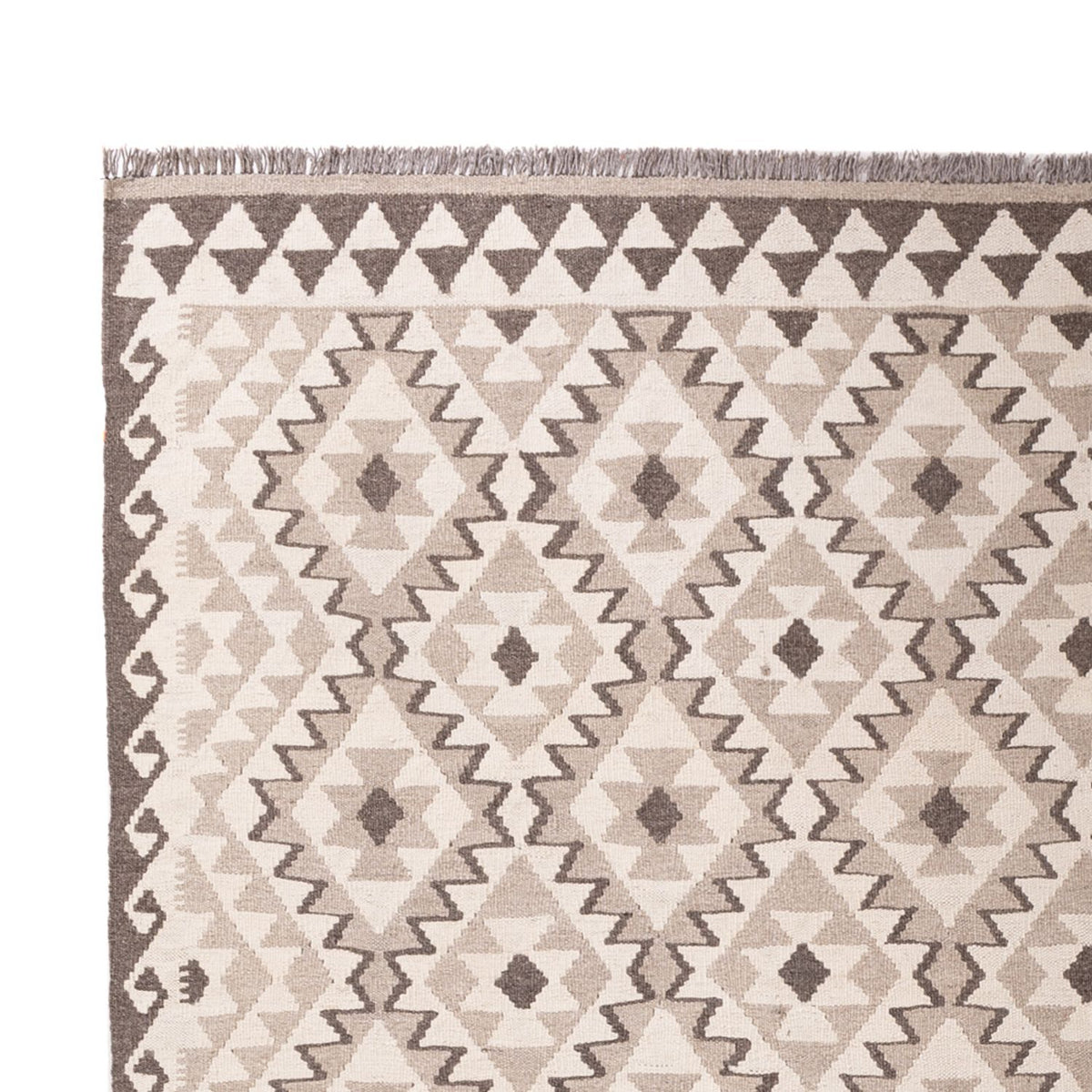 Tappeto Kelim - Splash - 290 x 202 cm - grigio chiaro