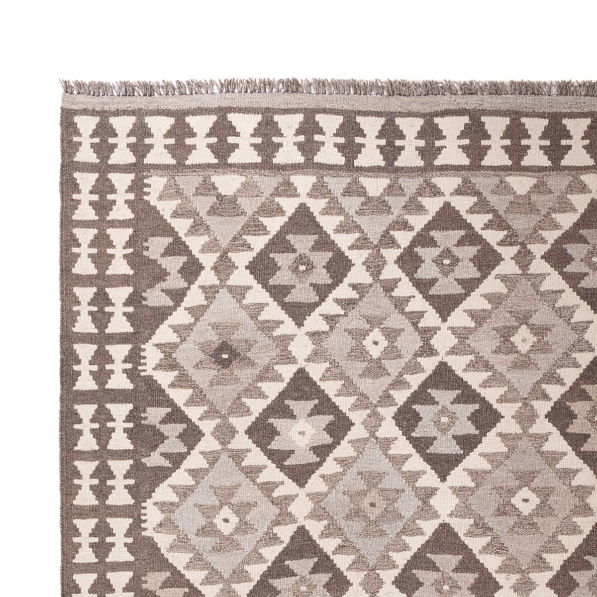 Tappeto Kelim - Splash - 293 x 198 cm - grigio chiaro