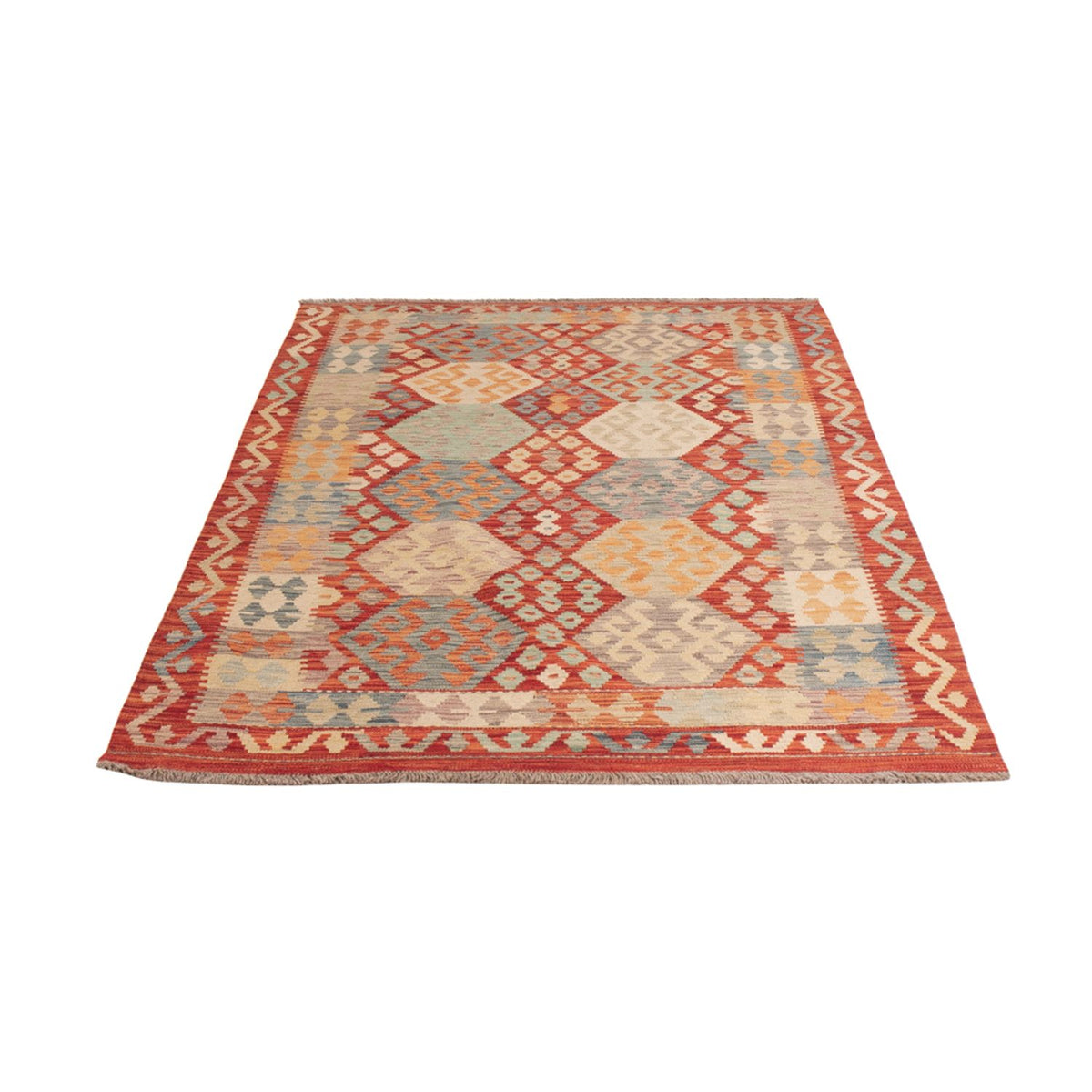 Tappeto Kelim - Splash - 201 x 127 cm - multicolore