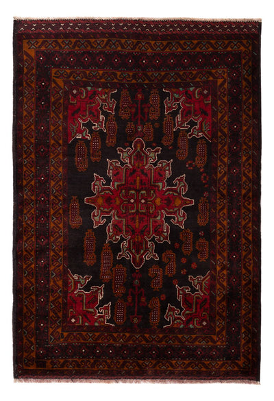 Tappeto Belutsch 126x181cm - Tappeto orientale - rosso scuro