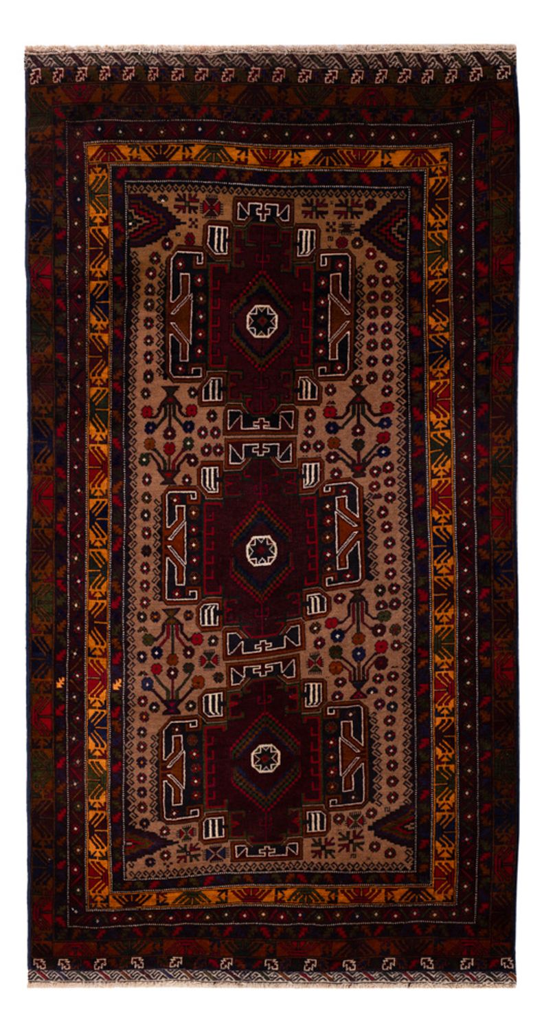 Tappeto corsia Tappeto Belutsch - 209 x 107 cm - ruggine