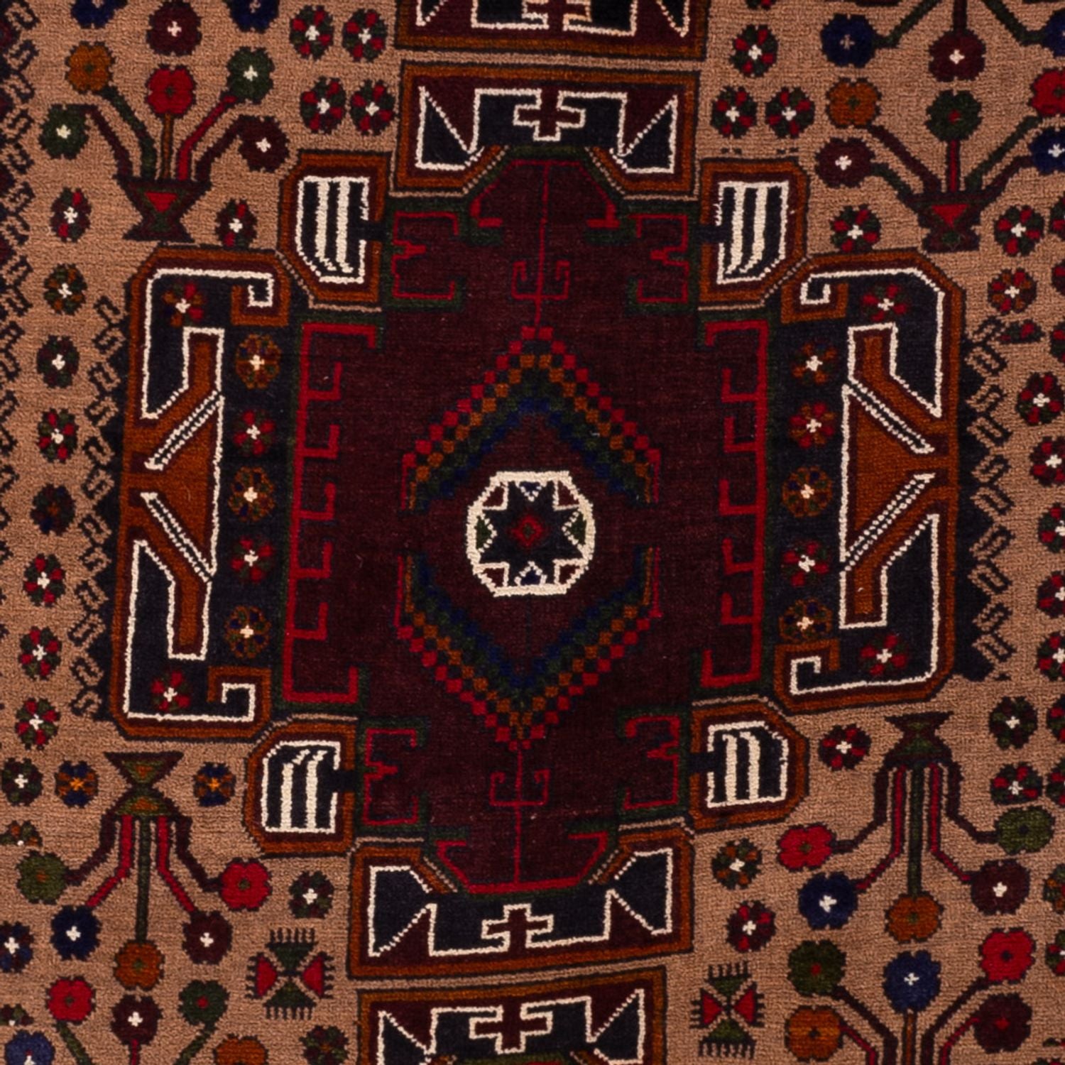 Tappeto corsia Tappeto Belutsch - 209 x 107 cm - ruggine