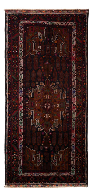 Tappeto corsia Tappeto Belutsch - 222 x 103 cm - rosso scuro
