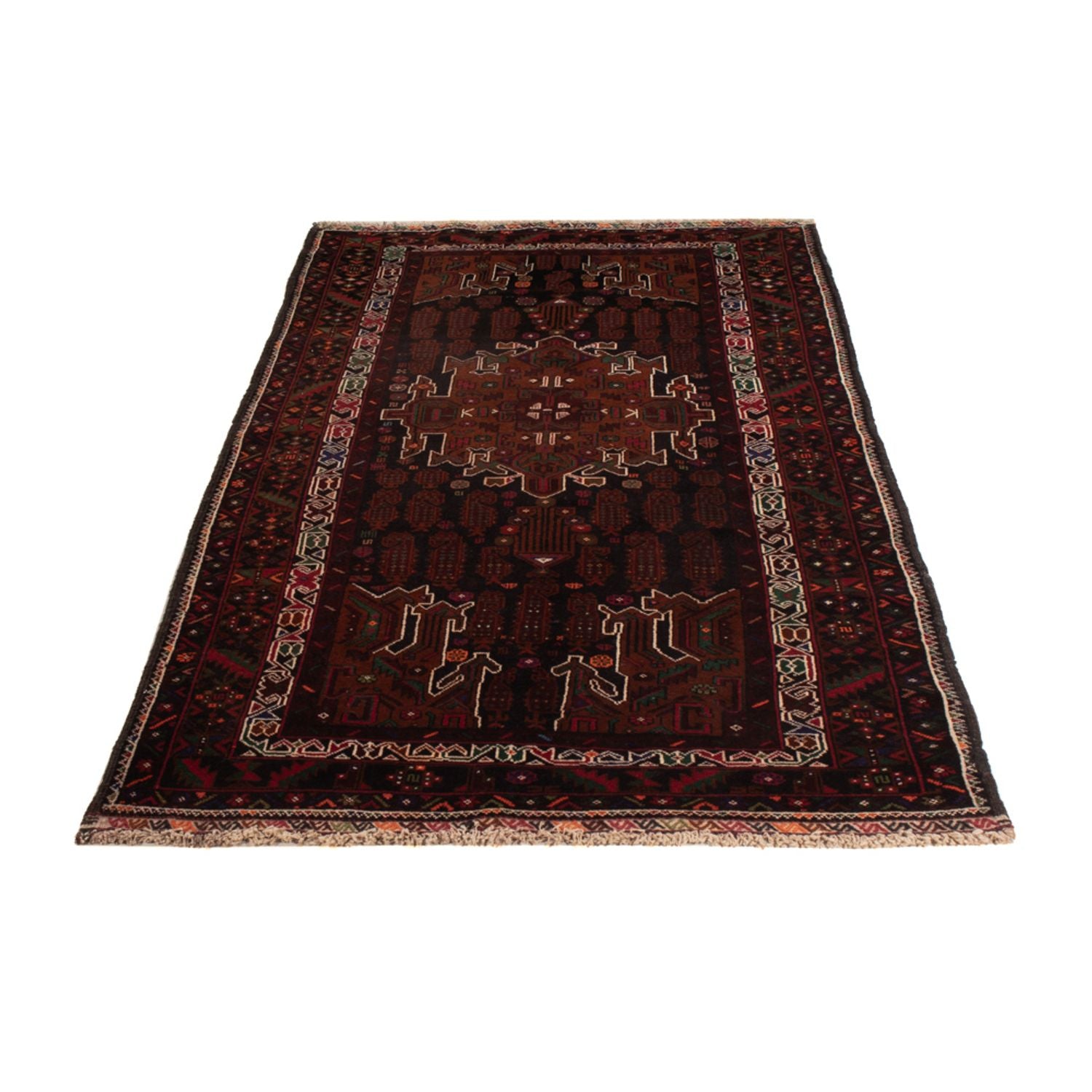 Tappeto corsia Tappeto Belutsch - 222 x 103 cm - rosso scuro