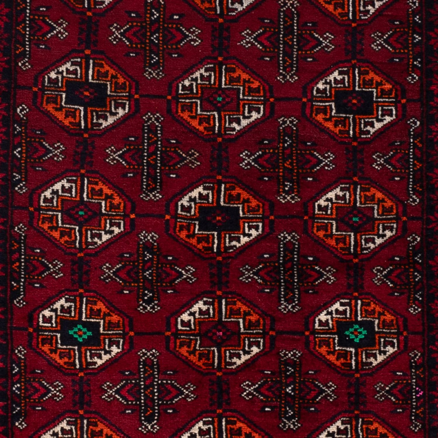 Belutsch Teppich - 190 x 111 cm - dunkelrot