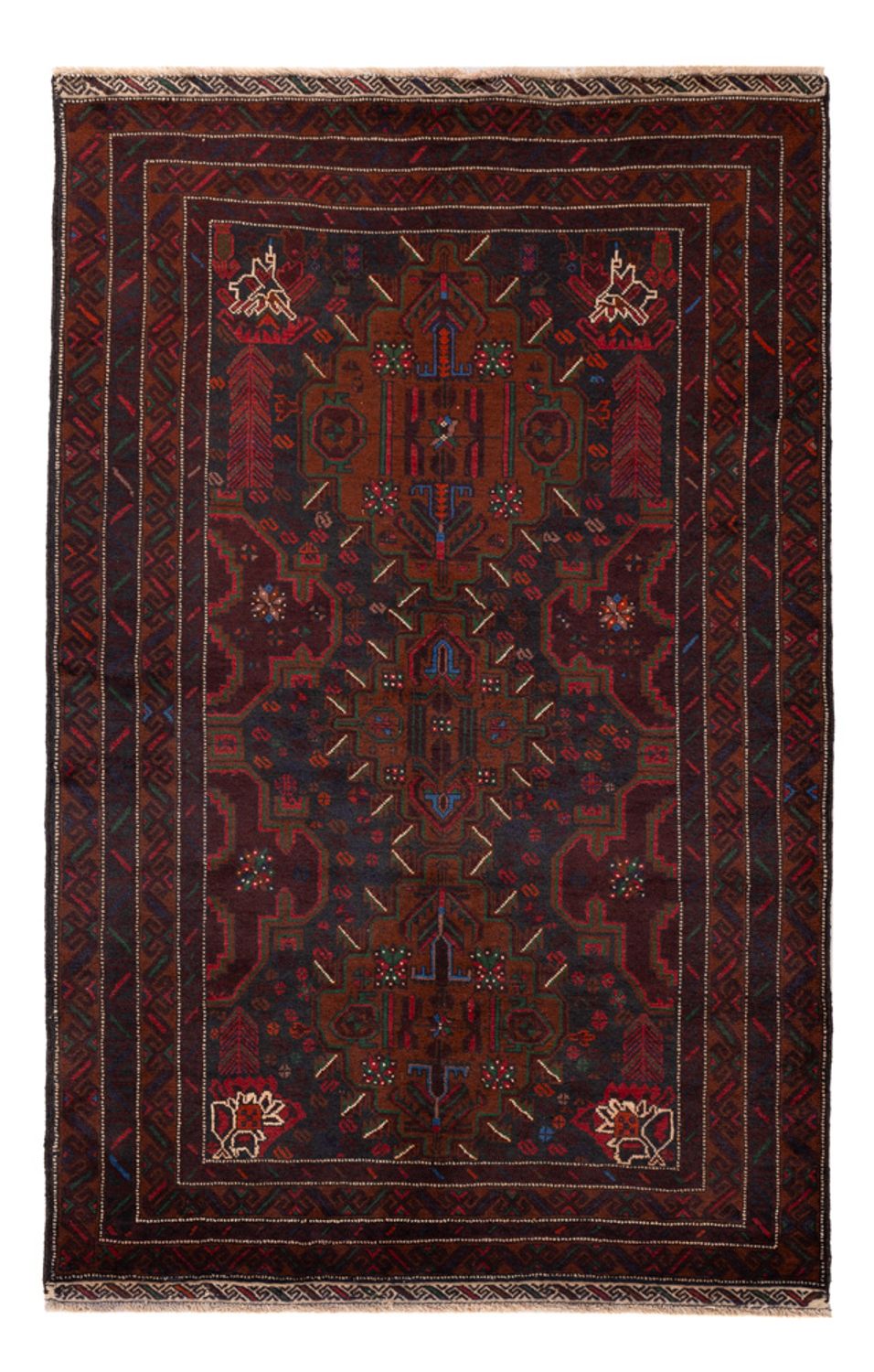 Tappeto Belutsch - 195 x 120 cm - rosso scuro