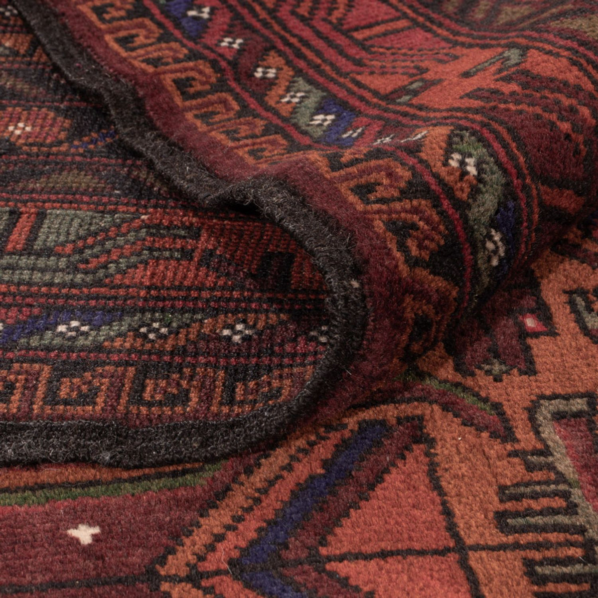 Tappeto Belutsch - 193 x 130 cm - rosso scuro