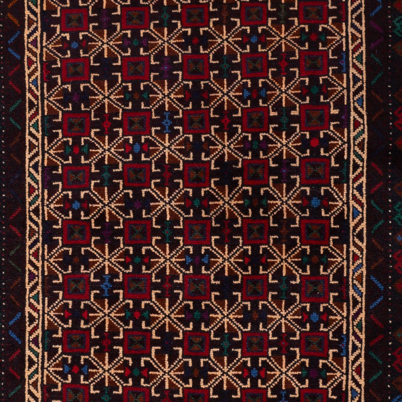 Tappeto corsia Tappeto Belutsch - 200 x 114 cm - rosso scuro