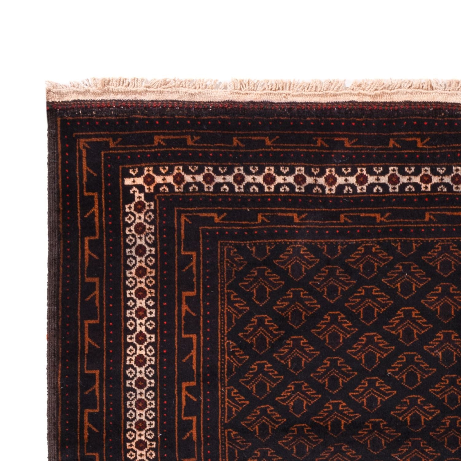 Tappeto corsia Tappeto Belutsch - 236 x 122 cm - marrone scuro