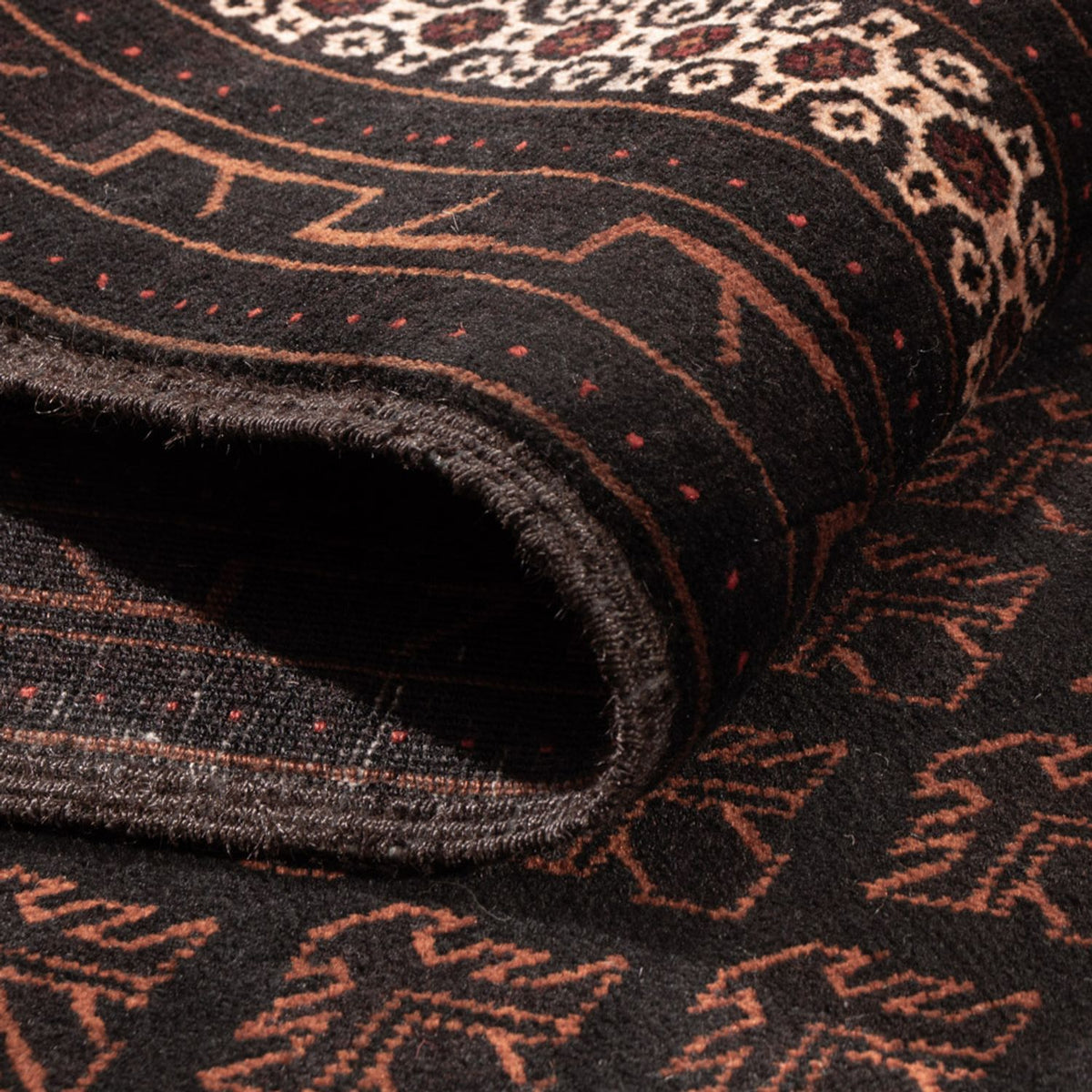 Tappeto corsia Tappeto Belutsch - 236 x 122 cm - marrone scuro