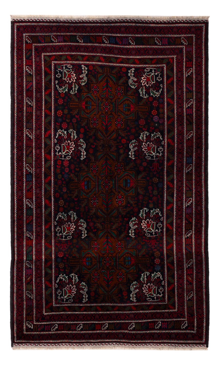 Tappeto Belutsch - 202 x 119 cm - rosso scuro