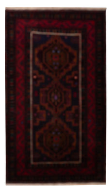 Tappeto corsia Tappeto Belutsch - 227 x 129 cm - rosso scuro