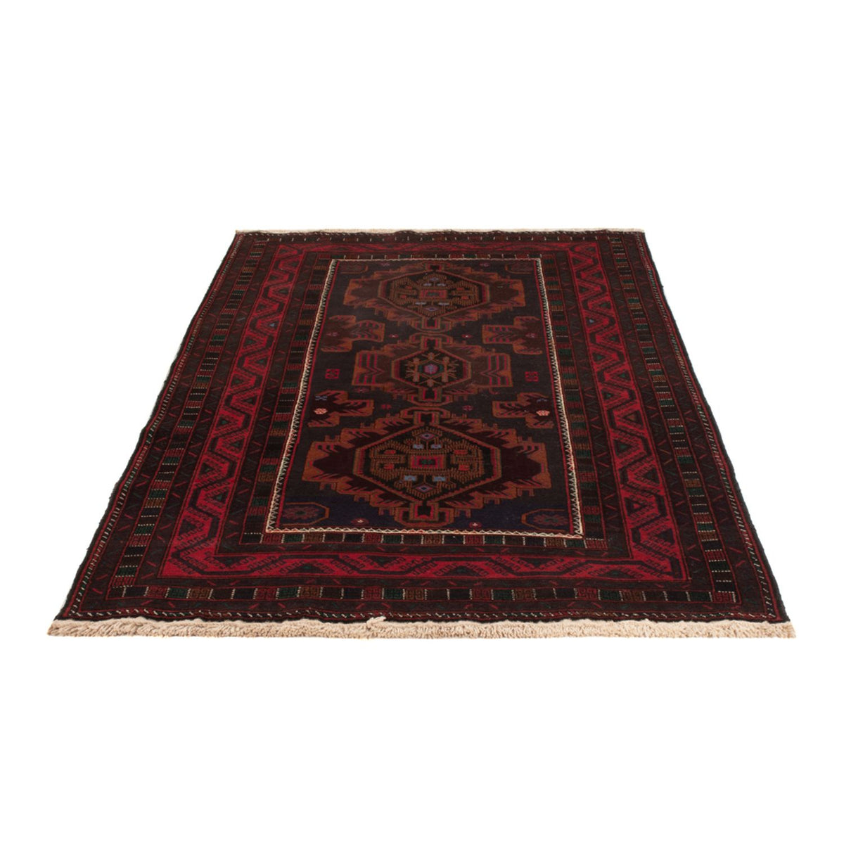 Tappeto corsia Tappeto Belutsch - 227 x 129 cm - rosso scuro