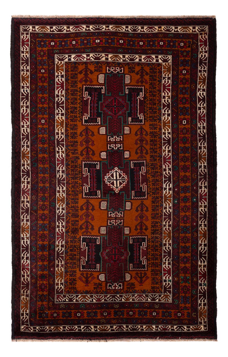 Belutsch Teppich - 198 x 123 cm - dunkelrot