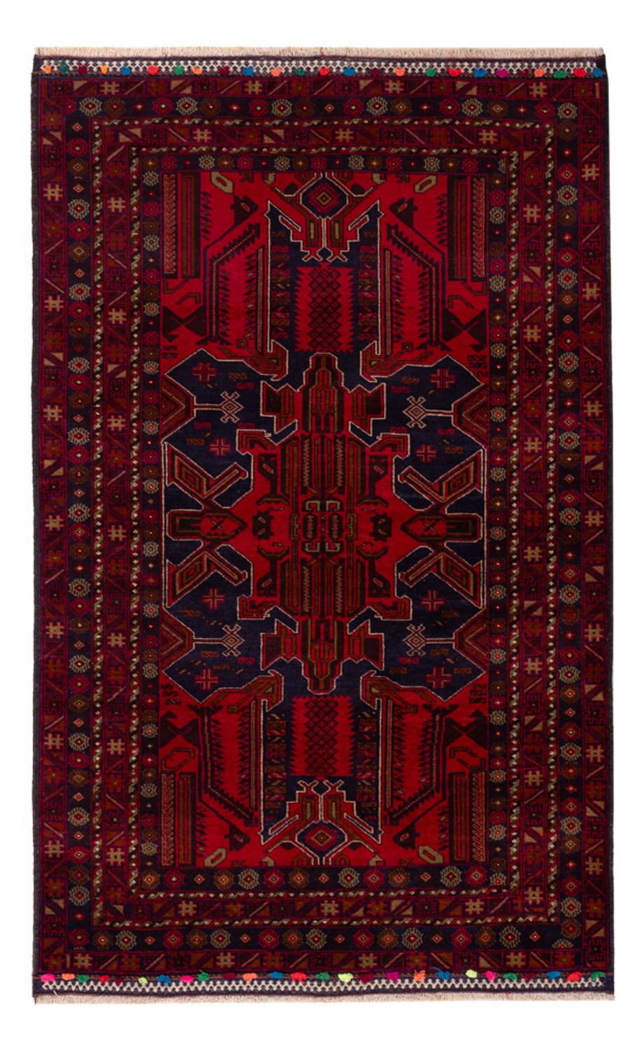 Tappeto Belutsch - 184 x 116 cm - rosso scuro