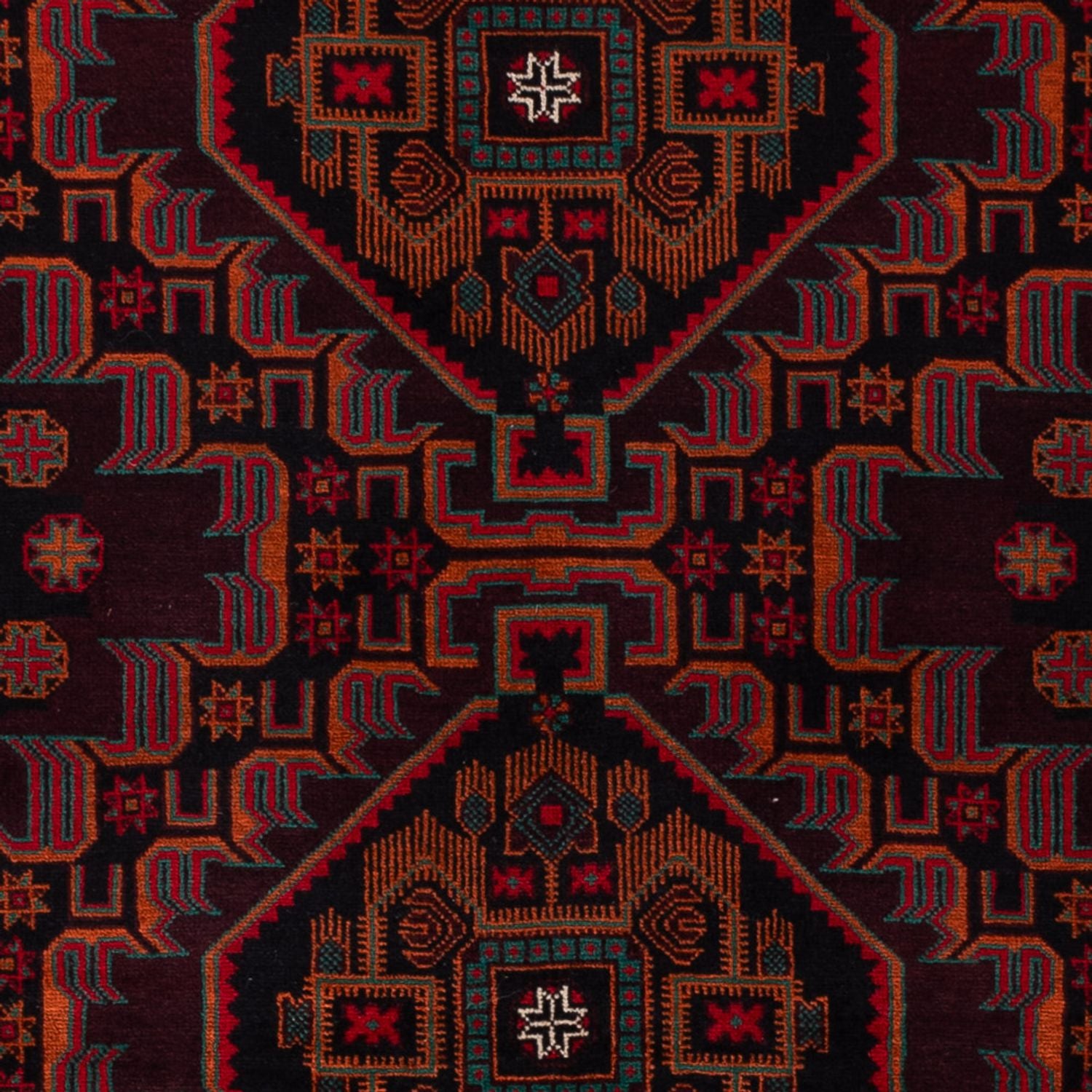 Belutsch Teppich - 206 x 117 cm - dunkelrot