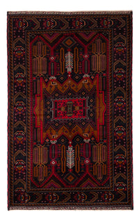 Tappeto Belutsch - 195 x 117 cm - rosso scuro