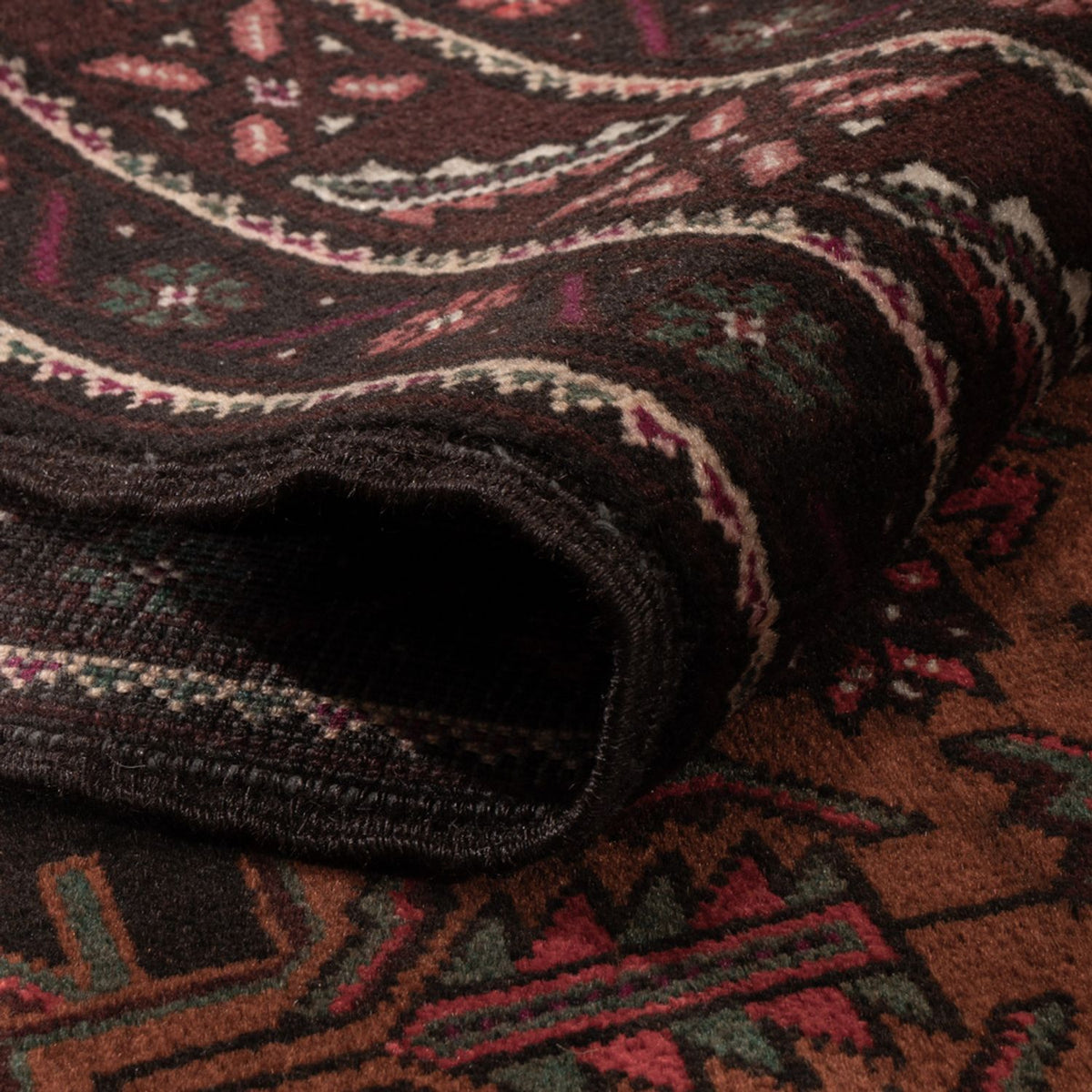 Tappeto corsia Tappeto Belutsch - 201 x 114 cm - rosso scuro