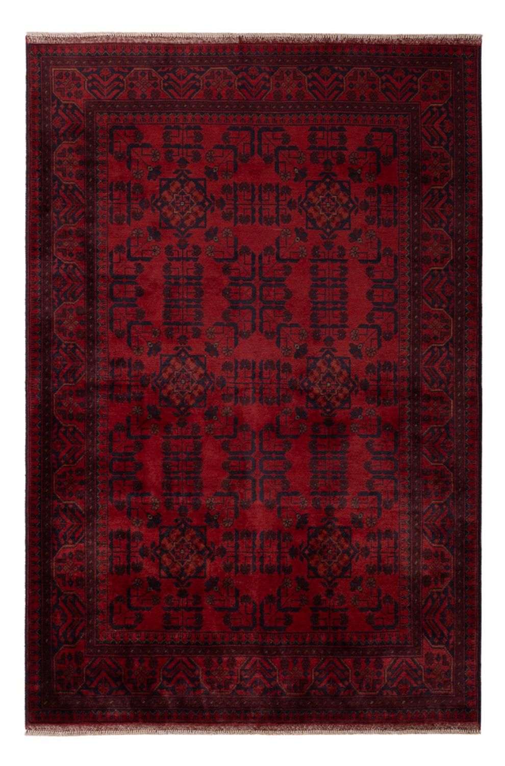 Tappeto afgano - Kunduz - 203 x 129 cm - rosso