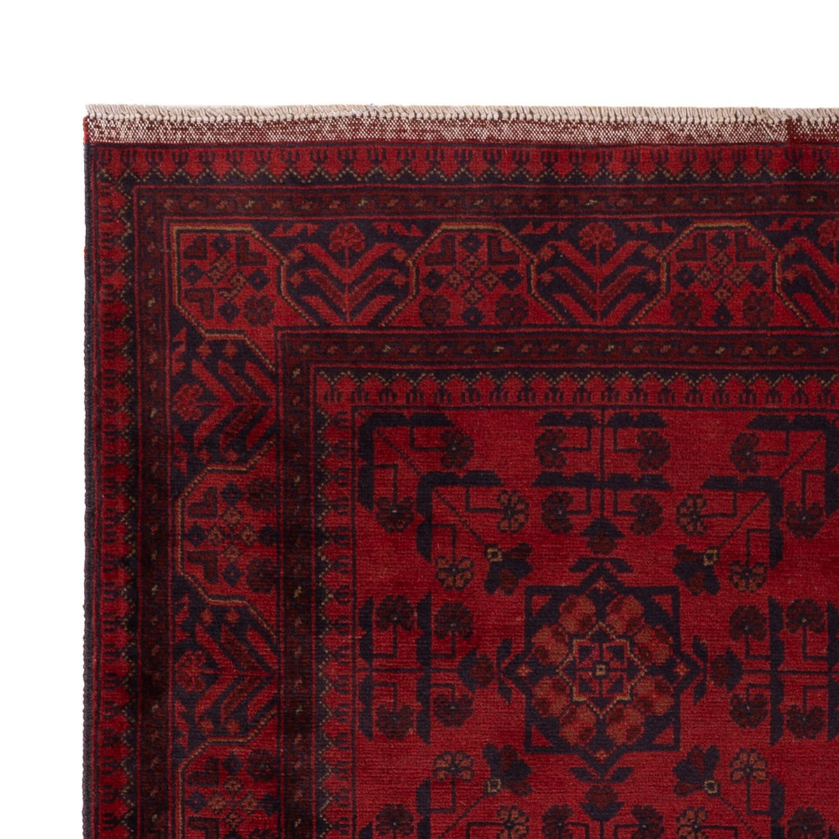 Tappeto afgano - Kunduz - 203 x 129 cm - rosso