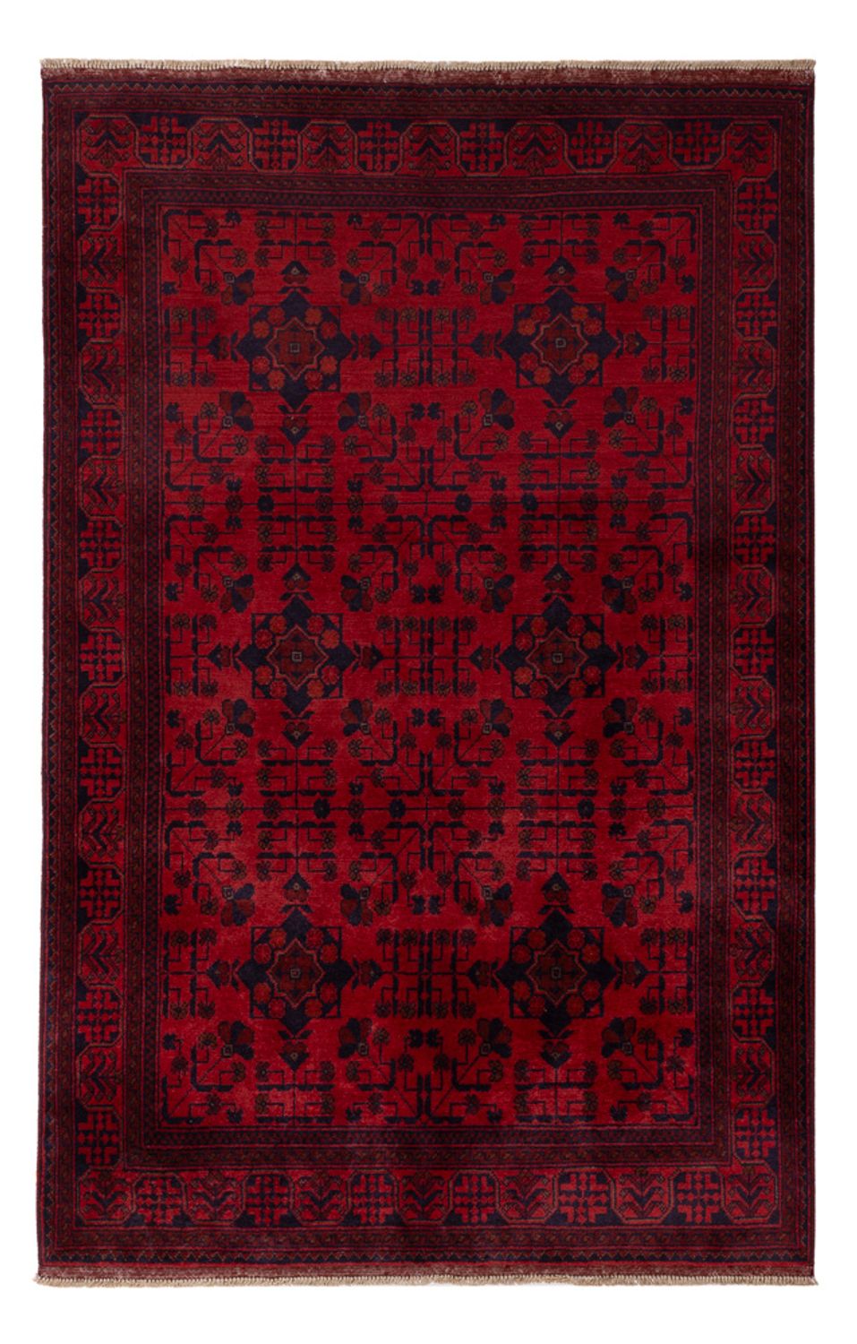Tappeto afgano - Kunduz - 200 x 125 cm - rosso