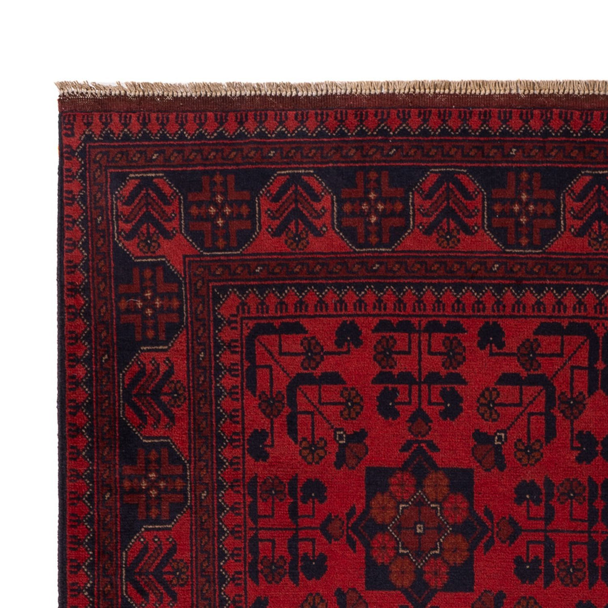 Tappeto afgano - Kunduz - 203 x 128 cm - rosso